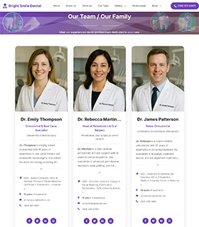 👩‍⚕️ Our Team Page